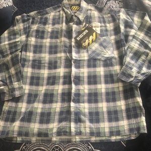 Big Rock Canyon Flannel size large blue & white
